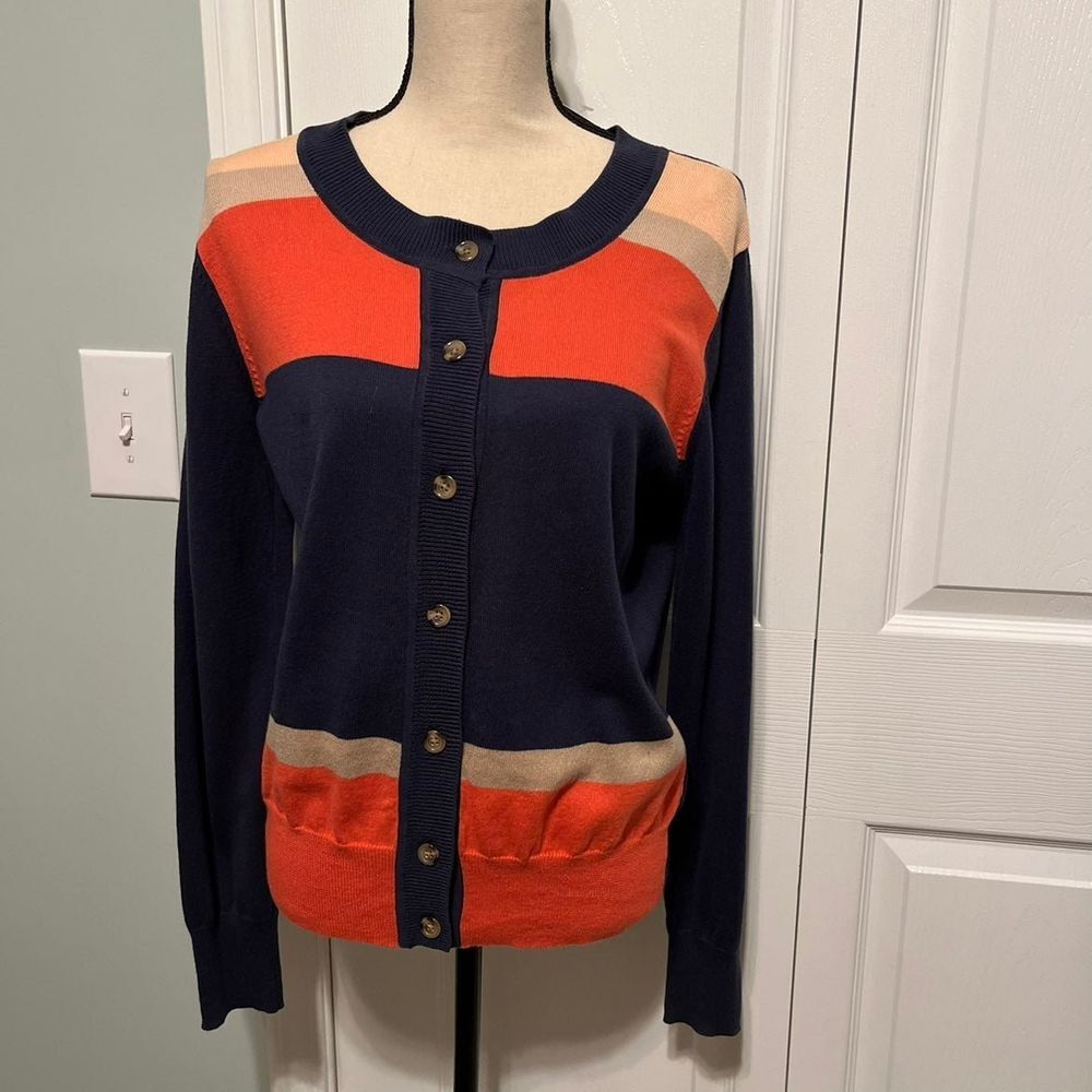 G.H. Bass & Co. colorblock striped cardigan Womens Size Medium NEW‎ - Picture 3 of 12